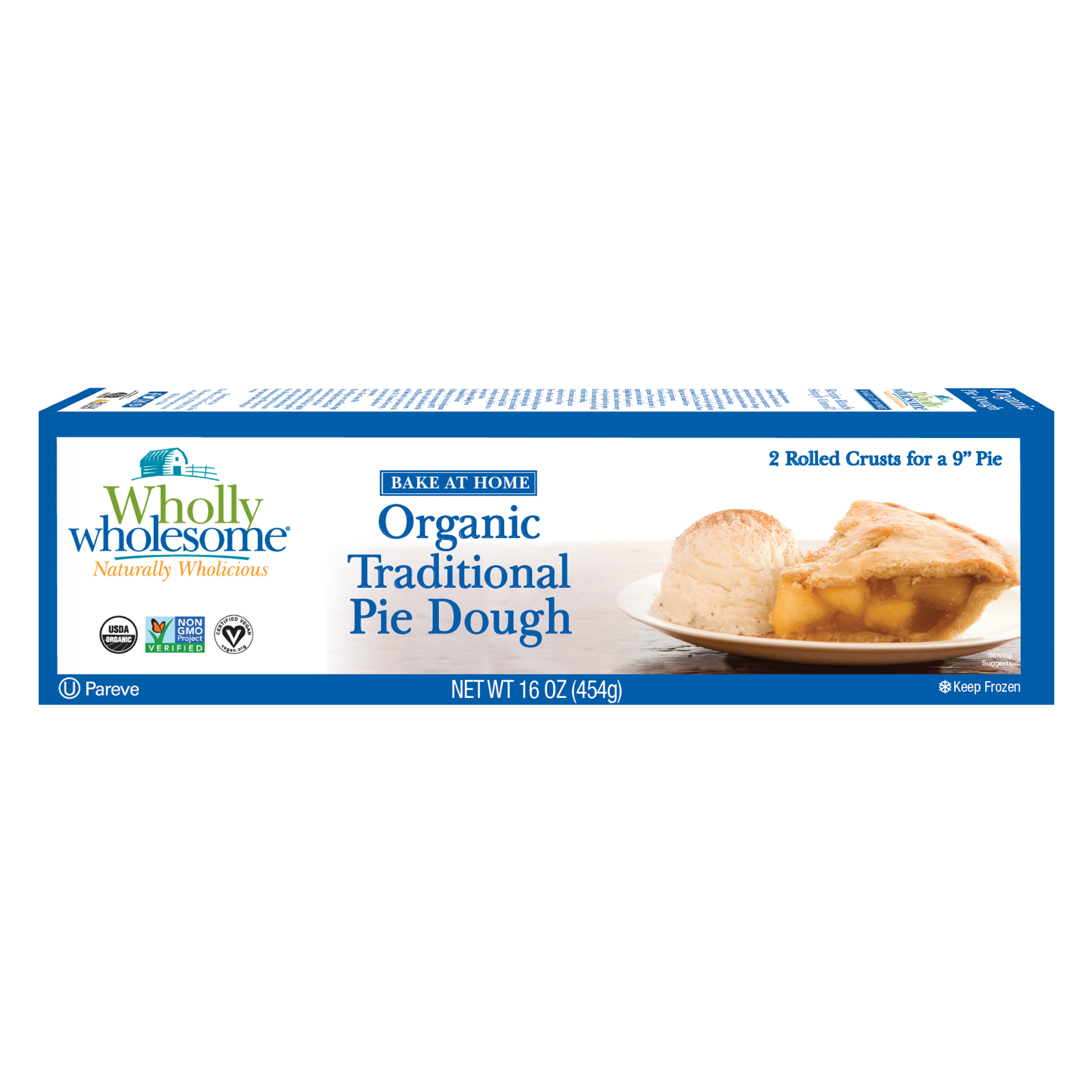 Organic Traditional Rolled Pie Dough (62 Packs) Wholly Wholesome