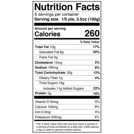 All Natural 8" Pumpkin Pies